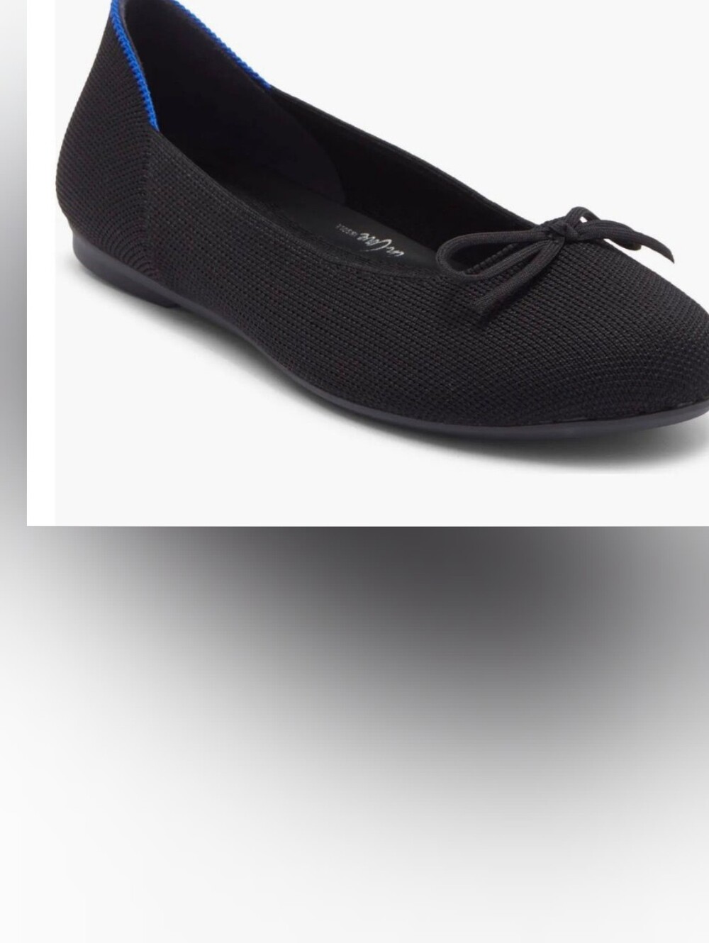 Rothy's The Flat Ballet Flats Slip On  Black Casual Round Toe New